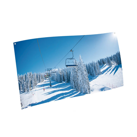 Poster in tessuto "Funivia" per villaggi Natalizi Casa e cucina/Decorazioni per interni/Addobbi e decorazioni per ricorrenze/Decorazioni natalizie/Oggettistica MagiediNatale.it - Altamura, Commerciovirtuoso.it