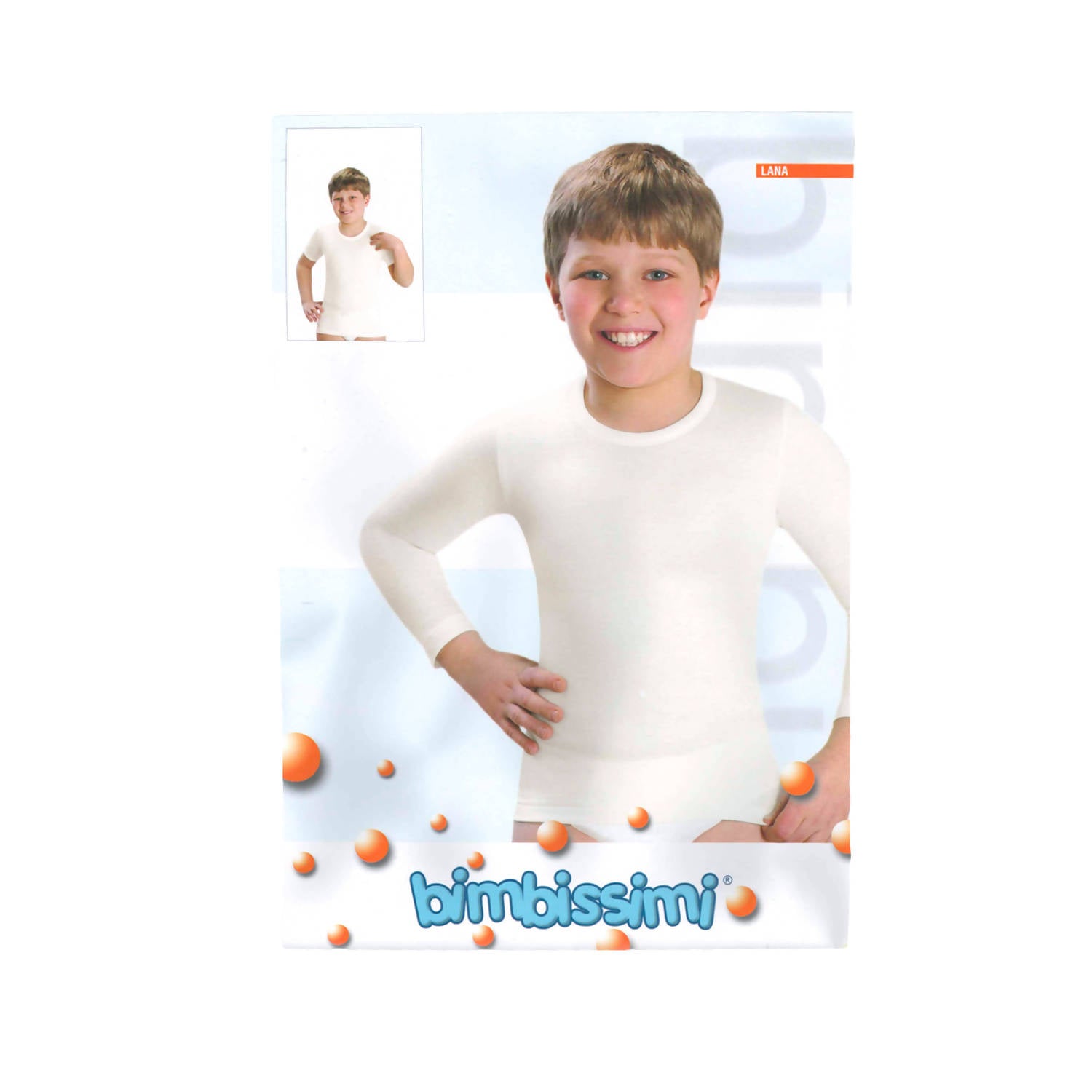 art. tl 18r Maglietta Intima Bambino Bianca Lana Anti Allergica Magliette Intime Bianche per Bambini Canottiera Bambino Maniche Lunghe Bimbissimi