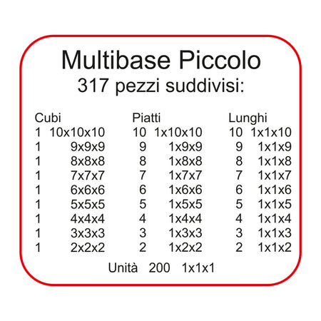 Multibase Piccolo - 317 Pz. Gioco per Bambini Di Calcolo Giochi e giocattoli/Costruzioni/Blocchi impilabili Dida - Ragusa, Commerciovirtuoso.it