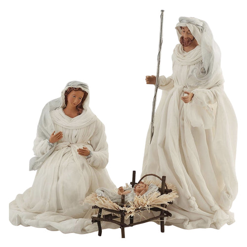 Natività completa King h 70 cm statue per presepe vestiti in tessuto Bianco e Argento Casa e cucina/Decorazioni per interni/Addobbi e decorazioni per ricorrenze/Decorazioni natalizie/Presepi/Statuine e fondali per il presepe MagiediNatale.it - Altamura, Commerciovirtuoso.it