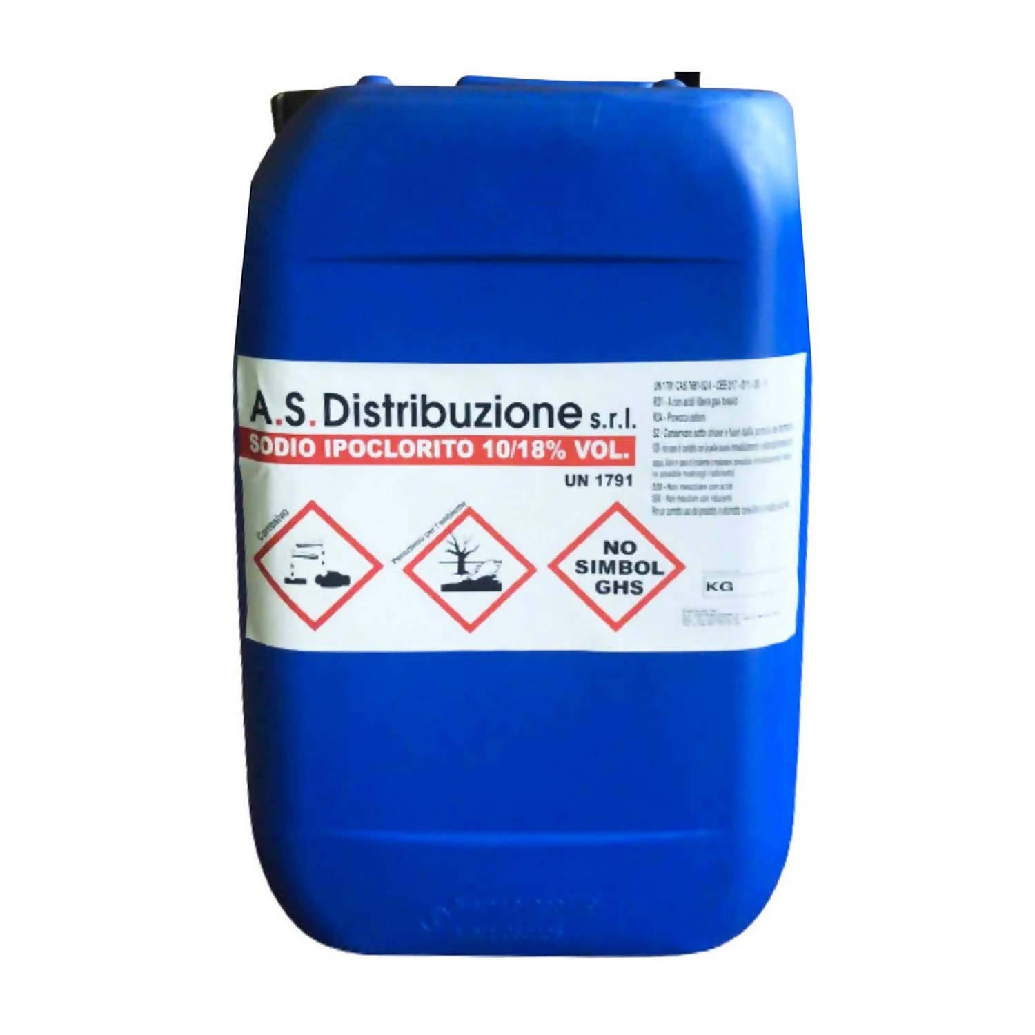 Cloro Liquido per Piscine 25 Kg Cloro Ipoclorito Di Sodio 18% Uso  Professionale Sanificante Disinfettante Battericida A.S Distribuzione