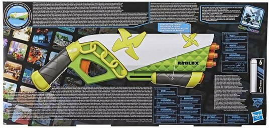 Nerf Roblox Ninja Legends: Shadow Sensei Dart Blaster, Codice Per Riscattare Oggetti Virtuali Esclusivi, 6 Freccette Elite Hasbro