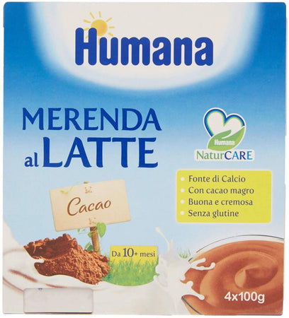 HUMANA Merenda al Latte VARI GUSTI 4 Vasetti da 100gr. Cad. Merenda al Latte Sanitaria Gioia del Bimbo - Villa San Giovanni, Commerciovirtuoso.it