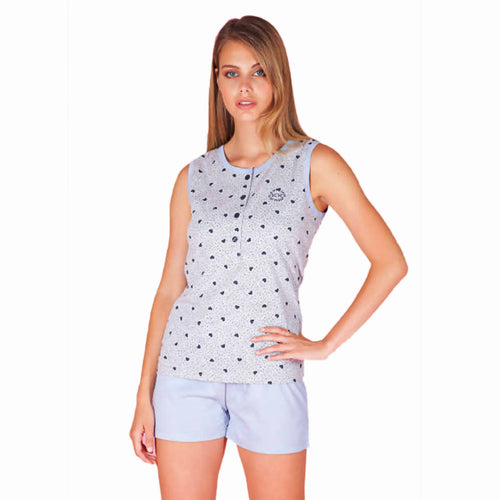 Pigiama da donna buccia di mela pantaloncino pigiama corto e canottiera art. dc11991h Pigiama da donna L'Orchidea - Siderno, Commerciovirtuoso.it