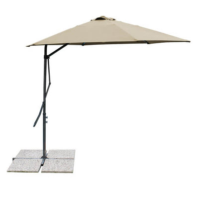 VERSUS - ombrellone da giardino decentrato 2x3 Tortora