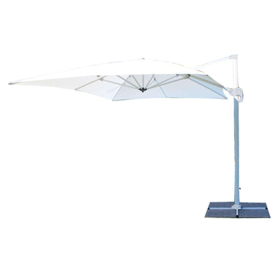 BACTRUS - ombrellone da giardino decentrato 3x3 Bianco