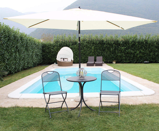 SERTUM - ombrellone da giardino 2x3 palo centrale Antracite Milani Home