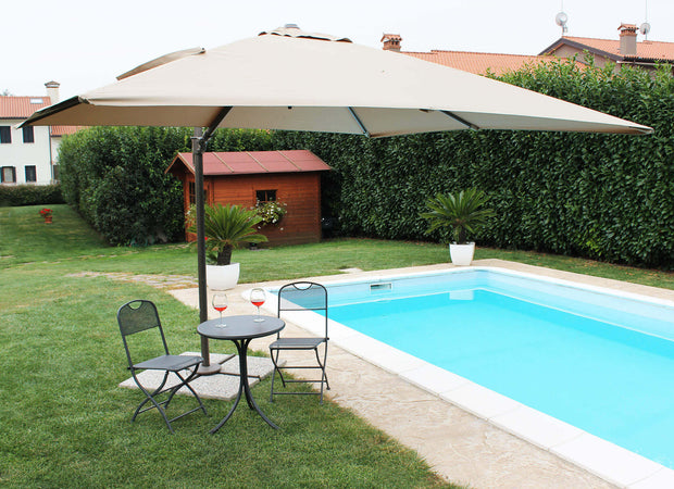 MERIDIES - ombrellone da giardino 2,5x2,5 decentrato Antracite Milani Home