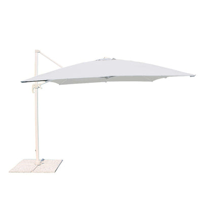 MERIDIES - ombrellone da giardino decentrato 3x3 Bianco