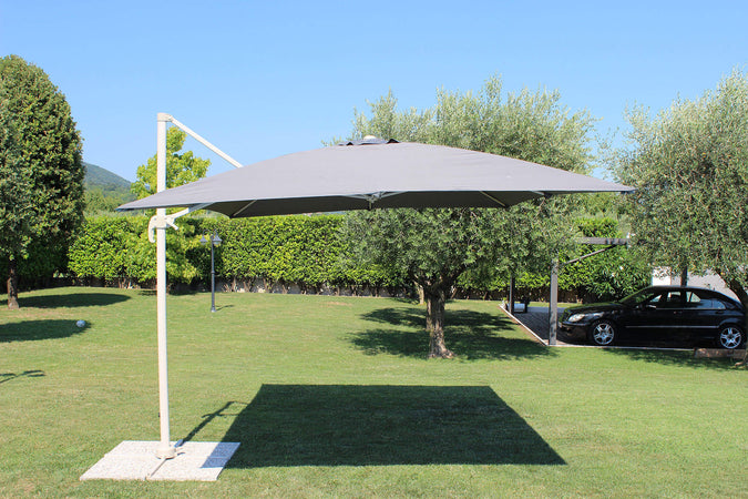 MERIDIES - ombrellone da giardino decentrato 3x3 Grigio Milani Home