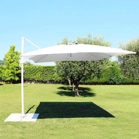MERIDIES - ombrellone da giardino decentrato 3x4 Bianco Milani Home