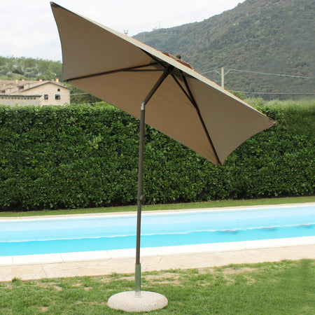 SERTUM - ombrellone da giardino 2x3 palo centrale Taupe Milani Home