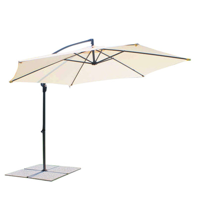 DELPHINUS - ombrellone da giardino tondo 3 decentrato Beige Milani Home