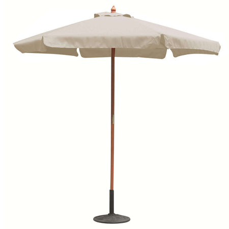 DOMINUS - ombrellone da giardino tondo 3 palo centrale in legno Ecrù Milani Home