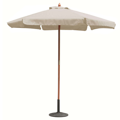 DOMINUS - ombrellone da giardino tondo 2,5 palo centrale in legno Ecrù Milani Home
