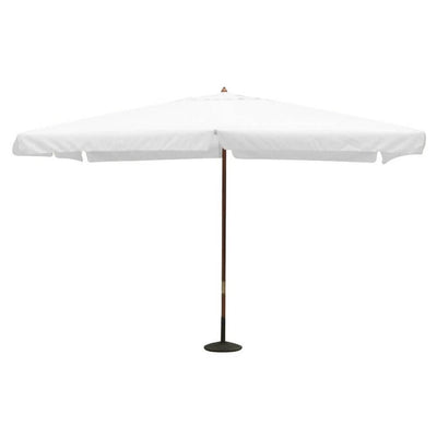 DOMINUS - ombrellone da giardino 3x4 palo centrale in legno Bianco