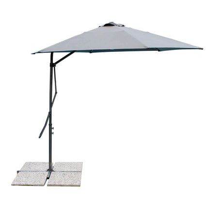 VERSUS - ombrellone da giardino decentrato 2x3 Grigio