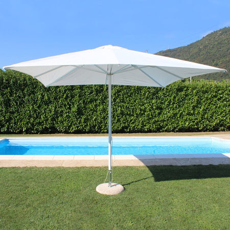 NICOLAUS - ombrellone da giardino 3x3 palo centrale Bianco Milani Home