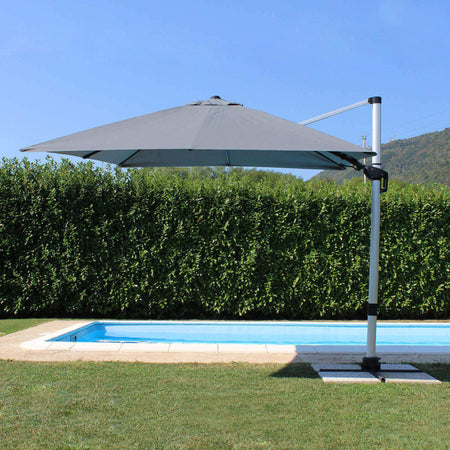 HIATUS - ombrellone da giardino decentrato 3x3 Grigio Milani Home