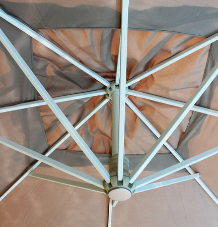 THEMA - ombrellone da giardino decentrato 3x3 in alluminio Tortora Milani Home