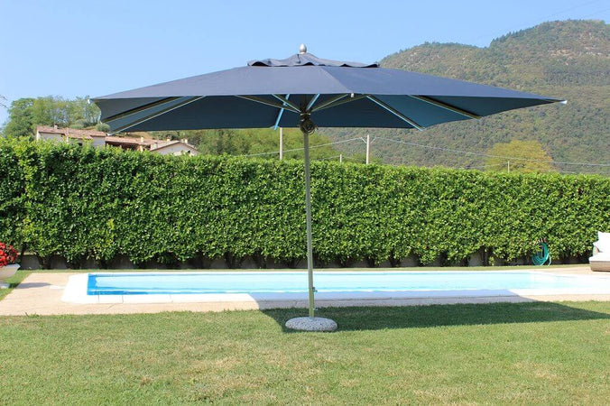 ABACUS - ombrellone da giardino 3x4 palo centrale in alluminio Grigio