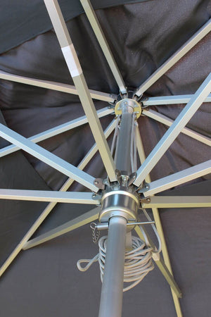 ABACUS - ombrellone da giardino 3x4 palo centrale in alluminio Grigio Milani Home
