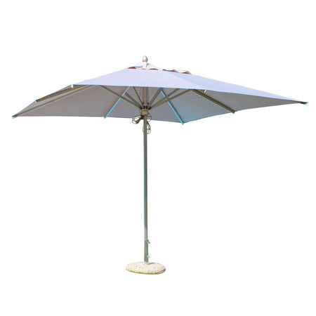 ABACUS - ombrellone da giardino 3x4 palo centrale in alluminio Grigio chiaro Milani Home