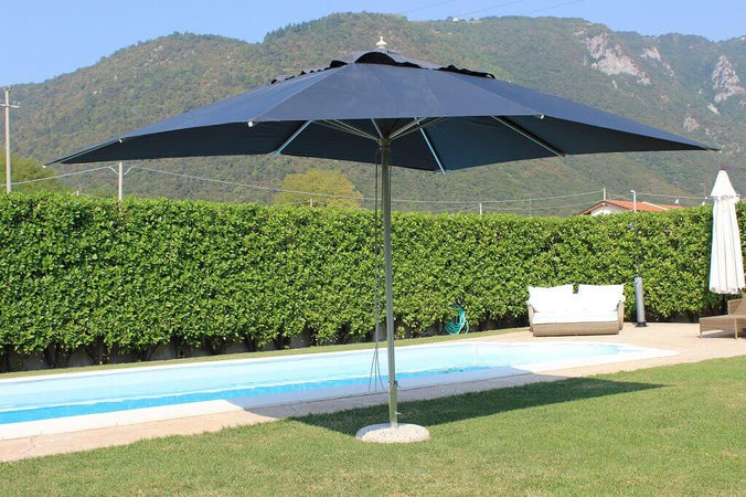 ACIS - ombrellone da giardino 3x3 palo centrale in alluminio Grigio Milani Home
