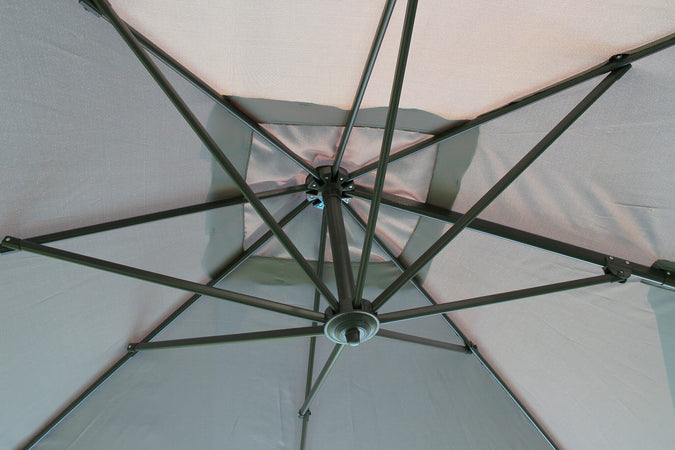 VOLTA - ombrellone da giardino decentrato 3x3 Nero Milani Home
