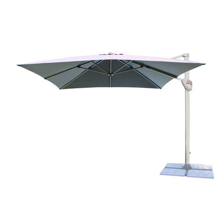 MANU - ombrellone da giardino decentrato 3x4 Grigio