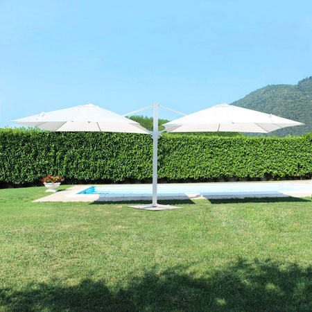 DA VINCI - ombrellone doppio da giardino 3x3 Bianco Milani Home