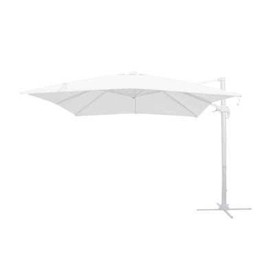 TESLA - ombrellone da giardino decentrato con led 3x3 Bianco