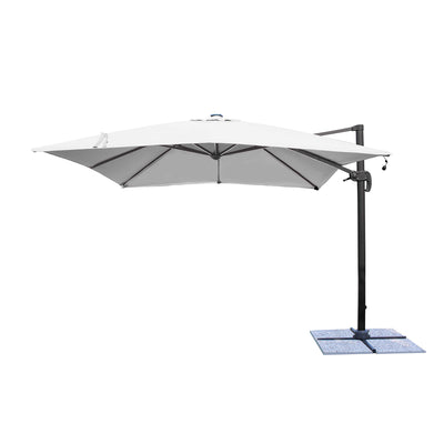 TESLA - ombrellone da giardino decentrato con led 3x3 Antracite Milani Home