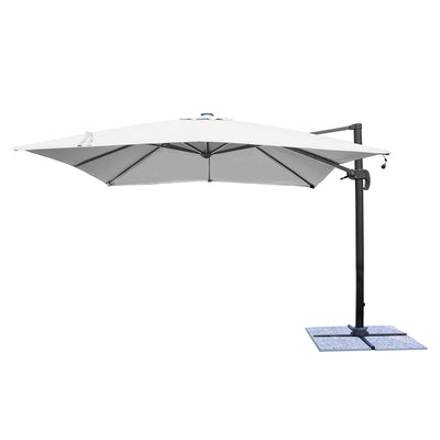 TESLA - ombrellone da giardino decentrato con led 3x4 Antracite Milani Home