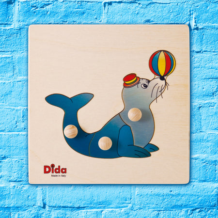 Puzzle Foca in Legno Gioco per Bambini Giochi e giocattoli/Puzzle/Puzzle di legno Dida - Ragusa, Commerciovirtuoso.it