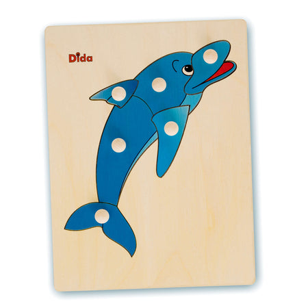 Puzzle Delfino in Legno Gioco per Bambini Giochi e giocattoli/Puzzle/Puzzle di legno Dida - Ragusa, Commerciovirtuoso.it
