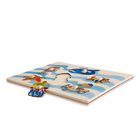 Puzzle A Incastri - Animali Marini in Legno Gioco per Bambini Giochi e giocattoli/Puzzle/Puzzle di legno Dida - Ragusa, Commerciovirtuoso.it
