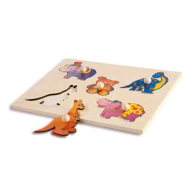 Puzzle A Incastri - Animali Terrestri in Legno Gioco per Bambini Giochi e giocattoli/Puzzle/Puzzle di legno Dida - Ragusa, Commerciovirtuoso.it