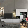 Parete attrezzata per soggiorno porta TV con ripiani ed ante Bianco 280 cm Made in Italy Casa e cucina/Arredamento/Soggiorno/Pareti attrezzate Decor Space - Altamura, Commerciovirtuoso.it