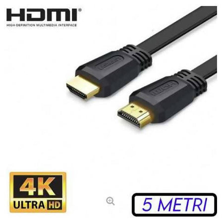 Cavo HDMI 5 Metri Flat con Maglia rinforzata 4K ultra HD Gold Plated CAVO HDMI MFP Store - Bovolone, Commerciovirtuoso.it