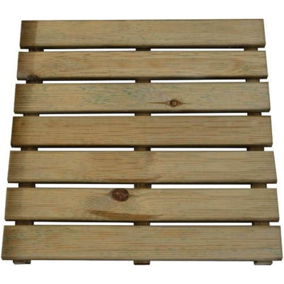 pedana zigrinata da giardino in legno di pino impregnato in autoclave 50x50 Marrone