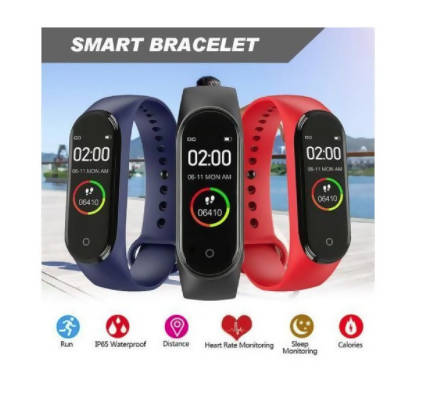 Smartwatch Smart Bracelet sport M4 IP67 Waterproof bluetooth 4.0 Android  Ios NERO bracciale per sport e attività fisiche - commercioVirtuoso.it
