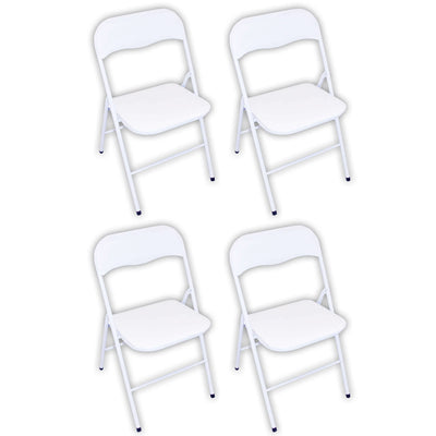 LUCIE - set di 4 sedie pieghevoli salvaspazio Bianco