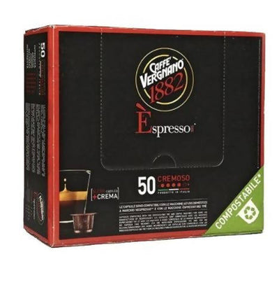 200 pezzi Caffè Vergnano Capsule Compatibili Nespresso Compostabili Miscela CREMOSO 4 confezioni da 50 pz Capsule Compatibili Nespresso Compostabili Non solo caffè online - Albano Laziale, Commerciovirtuoso.it