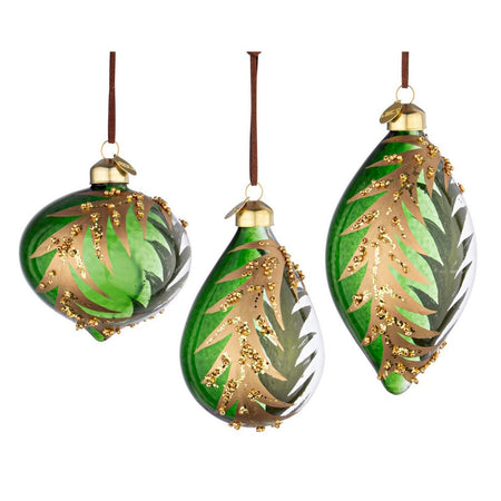 Set 6 Pendagli in vetro "Verde Trasparente e Oro" per albero di Natale moderno ed elegante Casa e cucina/Decorazioni per interni/Addobbi e decorazioni per ricorrenze/Decorazioni natalizie/Addobbi e decorazioni/Palle e palline MagiediNatale.it - Altamura, Commerciovirtuoso.it