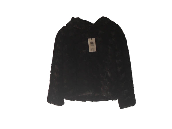 Pellicciotto Giubbino in eco pelliccia pelliccia nera corta sinterica di  qualità art. 19671 pellicciotto Donna BAY BLU - commercioVirtuoso.it