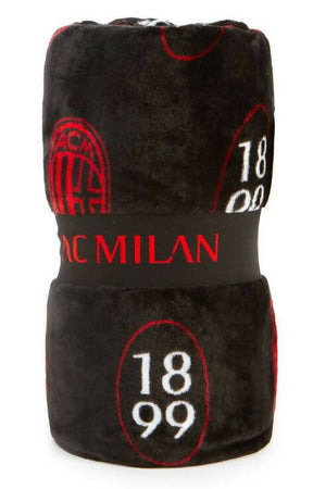 Plaid in caldo pile coral prodotto ufficiale a.c. milan , inter , juventus con logo e colori ufficiali misura 150x210 Milan Inter Juve