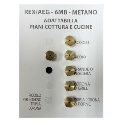 UGELLI CUCINA INDESIT PIANO COTTURA GAS 5 FUOCHI + FORNO - GAS METANO - 6MB  - Rossi Ricambi