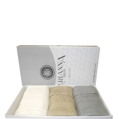 6 Pezzi Set asciugamano spugna 3+3 marca Arianna art. Venezia alta qualità 100% puro cotone 3 viso + 3 ospiti Set Bagno L'Orchidea - Siderno, Commerciovirtuoso.it