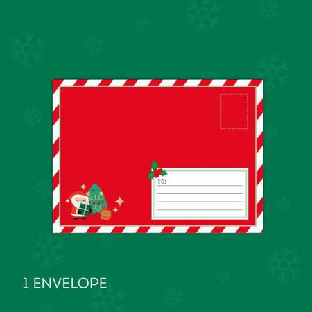 Legami - Kit Per Lettera A Babbo Natale, Set Lettera Unisex, Contiene Busta, Lettere Da Compilare, Cartolina, Foglio Adesivi, Dettagli In Lamina-glitter, Carta Certificata Fsc